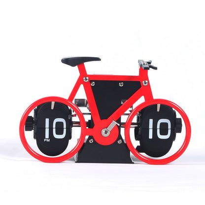 Creative Bicycle Flip Clock Household Desk Decorative Seat Clock