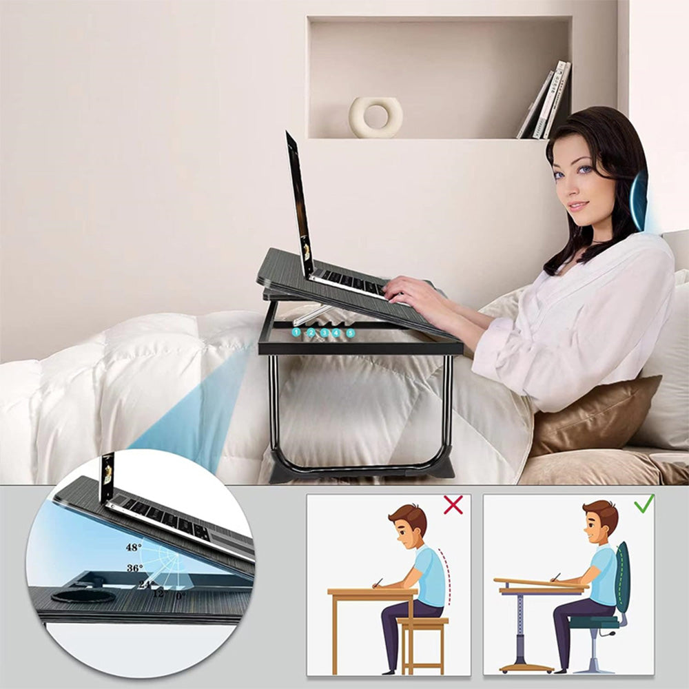 COMFEYA Adjustable Laptop Desk for Bed or Couch - Ergonomic Lap Desk with Cup Holder_6