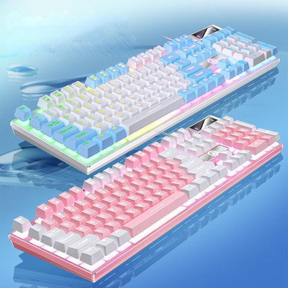 Gaming Keyboard Wired Keyboard Color Matching Backlit Mechanical Feel_2