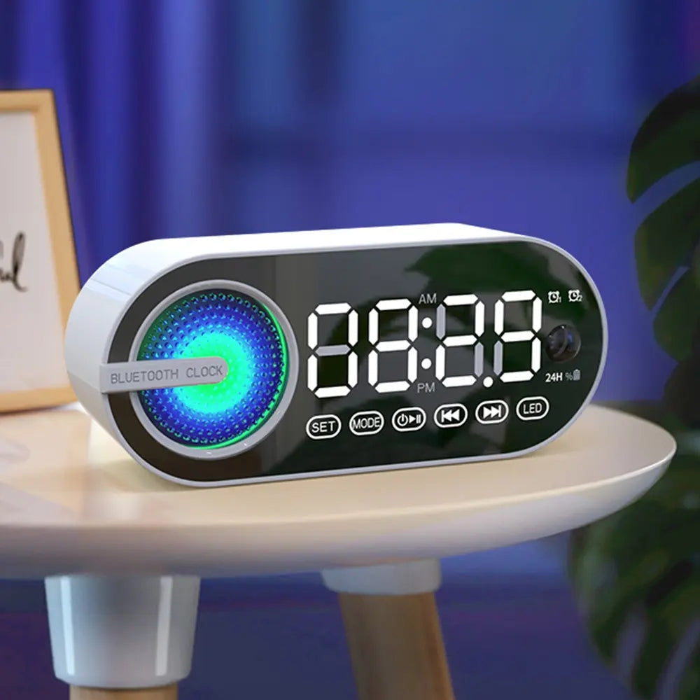 RGB Bluetooth Speaker Alarm Clock with TWS and Large Display_0