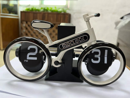 Creative Bicycle Flip Clock Household Desk Decorative Seat Clock