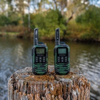 ECOXTALK EXG50 500mW Compact Handheld UHF Radio Twin Pack - Green Camo (3km)