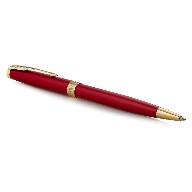 Parker Sonnet Red Lacq GT BP Parker Sonnet Red Lacquer Gold Trim Pen