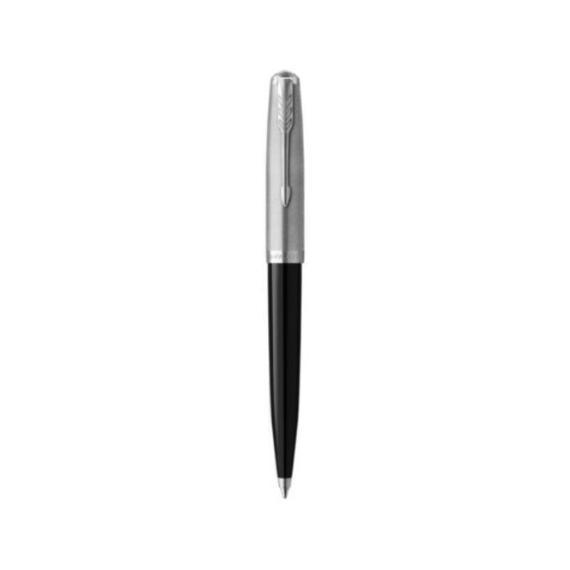 Parker 51 Black Resin CT BP PARKER 51 Ball Point Pen, Black with Chrome Trim, Black Ink, Medium Nib, Giftbox Included