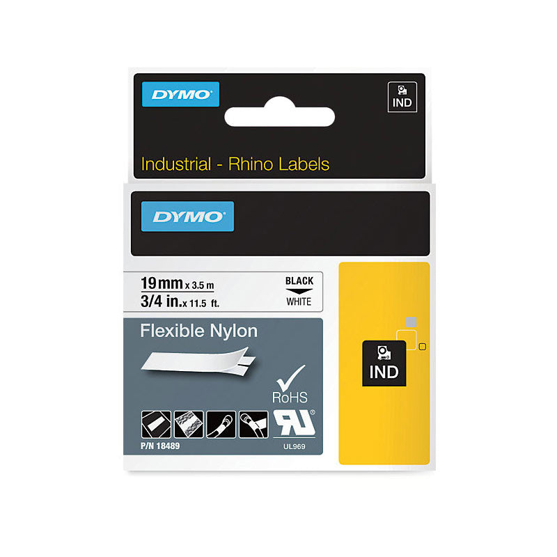 DYMO Rhino Ny Label 19mm Black/White