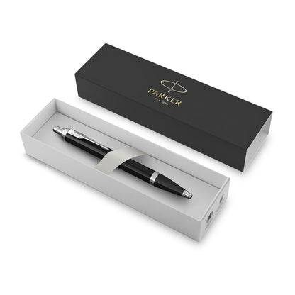 PARKER IM Black ChrTrm Ball Pen Md Blu