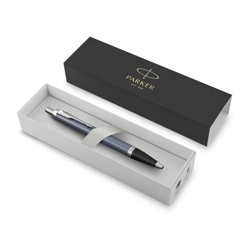 PARKER IM LtBl Grey Ball Pen Med Tip