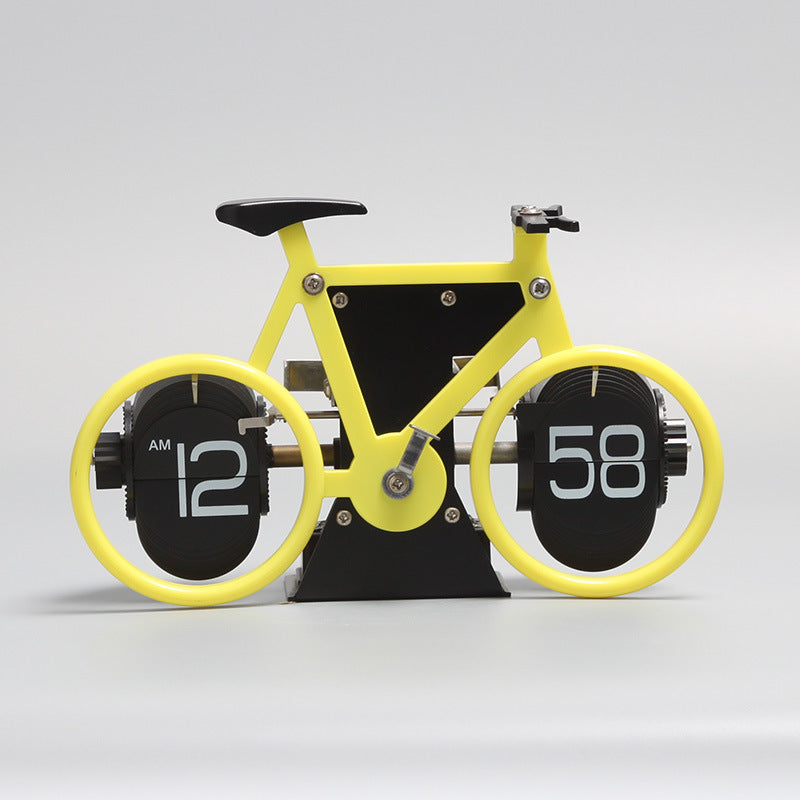 Creative Bicycle Flip Clock Household Desk Decorative Seat Clock